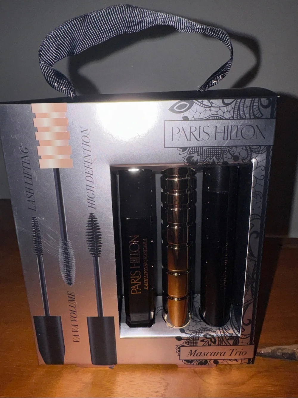 Paris Hilton Mascara Trio — Black & Gold Packaging